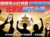 视频号小红书抖音IP变现实操北京站线下大课，40+行业短视频高变现姿势，100+IP高变现实操技术