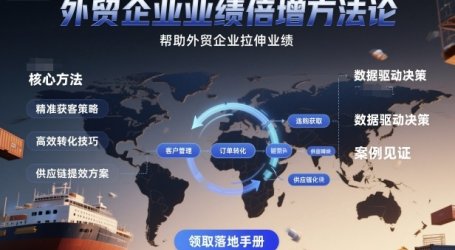 外贸企业业绩倍增方法论,帮助外贸企业拉伸业绩