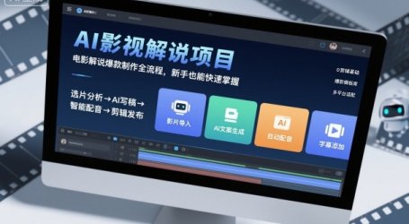 AI影视解说项目,电影解说爆款制作全流程,新手也能快速掌握