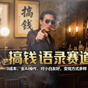 搞钱语录赛道,0成本,全AI操作,对小白友好,变现方式多样