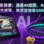 AI绘图实战课:涵盖AI绘图、AI视频制作、语音合成等,单项目接单5000+