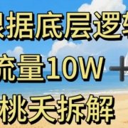 据底层逻辑，流量10W+，以安全知识科普为例