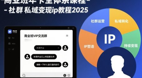 商业班年卡全体系课程-社群私域变现ip教程2025