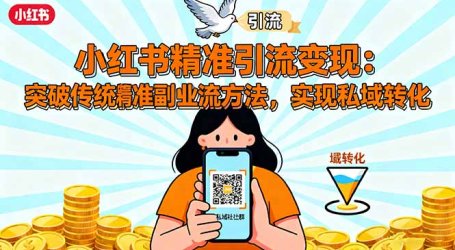 小红书精准引流变现：突破传统副业思维，掌握精准引流方法，实现私域转化