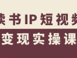 读书IP短视频变现实操课,读书IP赛道变现指南