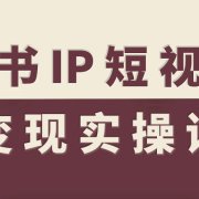 读书IP短视频变现实操课,读书IP赛道变现指南