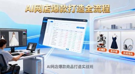 AI网店爆款商品打造实战班：AI技术实现商品图智能处理，快速搭建AI网店