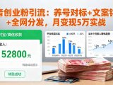 抖音创业粉引流:养号对标+文案钩子+全网分发,月变现5万实战