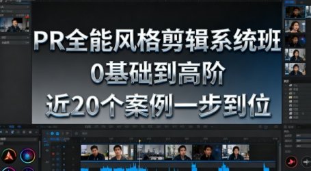 PR全能风格剪辑系统班,0基础到高阶,近20个案例一步到位