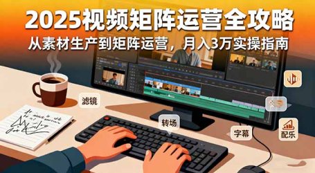 2025短视频矩阵运营全攻略：从素材生产到矩阵运营，月入3万实操指南