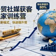 外贸社媒获客独家训练营，外贸新模式，快速做外贸