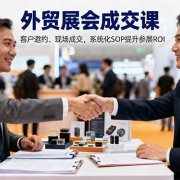 外贸展会成交课,含目标制定、客户邀约、现场成交,系统化SOP提升参展ROI