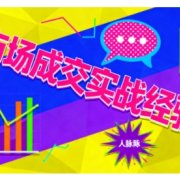 市场成交实战经验,从认知觉醒到实操落地,快速掌握市场开拓与成交核心能力