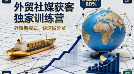 外贸社媒获客独家训练营,外贸新模式,快速做外贸