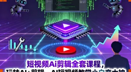 短视频Ai剪辑全套课程，玩转AI+剪辑，AI短视频教学小白变大神