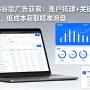 外贸B2B 谷歌广告获客:账户搭建+关键词优化+数据分析 低成本获取精准询盘