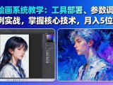 AI绘画系统教学:工具部署+参数调整+案例实战+核心技术,月入5位数-61节课