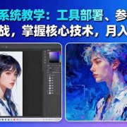 AI绘画系统教学:工具部署+参数调整+案例实战+核心技术,月入5位数-61节课