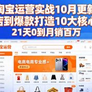淘宝运营实战10月更新:从开店到爆款打造10大核心模块,21天0到月销百万