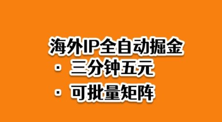 海外ip全自动掘金，2025必做蓝海项目，3分钟落地，矩阵直接开干【揭秘】