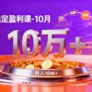 拼多多稳定盈利课-10月，强付费SOP+微付费高投产+活动矩阵，单店月入10万+