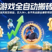 游戏全自动搬砖，当天就见收益，日入1K+，永不失业副业兼职项目【揭秘】
