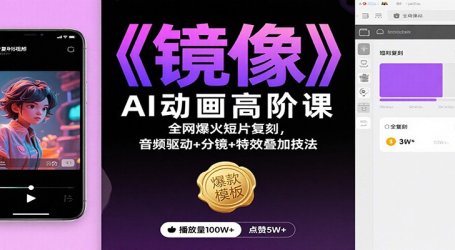 《镜像》AI动画高阶课:全网爆火短片复刻,音频驱动+分镜+特效叠加技法