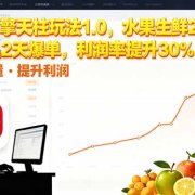 拼多多 擎天柱玩法1.0，水果生鲜2小时起量，标品2天爆单，利润率提升30%