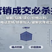 营销成交必杀技：催眠/勾魂/读心/价格谈判/电话营销/锁客黏人/破解犹豫成交