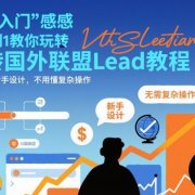 国外联盟賺美刀项目,从0到1教你玩转国外联盟Lead教程,纯新手可操作性100%