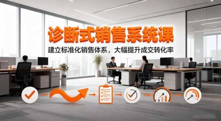 诊断式销售系统课,建立标准化销售体系,大幅提升成交转化率