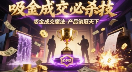 吸金成交必杀技,吸金成交魔法-产品销冠天下