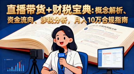 直播带货+财税宝典:概念解析、资金流向、涉税分析,月入10万合规指南