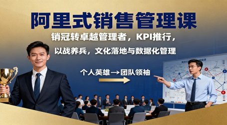 阿里式销售管理课:销冠转卓越管理者,KPI 推行,以战养兵,文化落地与数据化管理