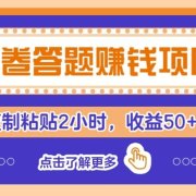 问卷赚钱零撸小项目,新手小白也能操作,每天复制粘贴2小时,收益50+