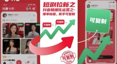 短剧拉新之抖音精细化运营之爆单秘籍，新手可复制