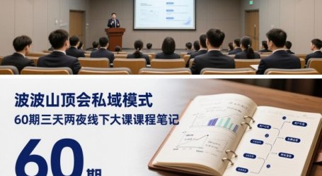 波波山顶会私域模式60期三天两夜线下大课课程笔记(文档)