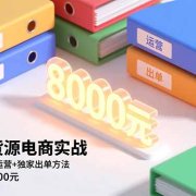 闲鱼无货源电商实战，选品技巧+店铺运营+独家出单方法，单店月利润8000元