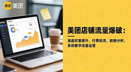 美团店铺流量爆破：涵盖权重提升、付费投流、数据分析，系统教学流量运营