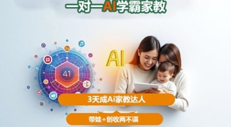 DeepSeek+Al家庭教育实战，一对一AI学霸家教，3天成Ai家教达人，带娃+创收两不误