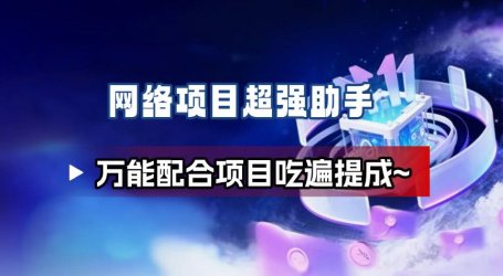 网络项目万能辅助工具_万能配合拉新项目吃遍提成