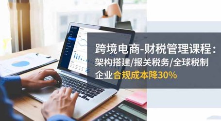 跨境电商-财税管理课程：架构搭建/报关税务/全球税制，企业合规成本降30%