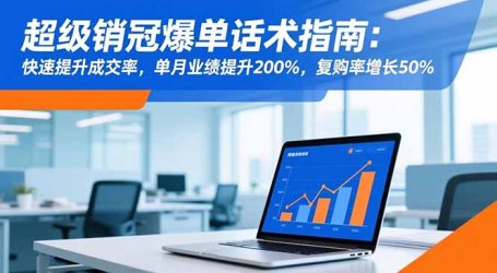 超级销冠爆单话术指南:快速提升成交率,单月业绩提升200%,复购率增长50%