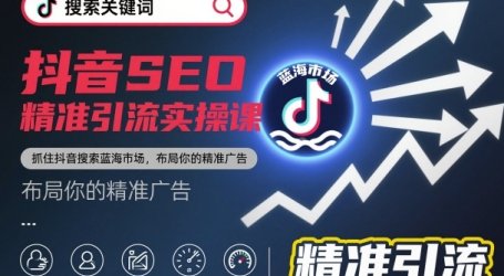 抖音SEO精准引流实操课，抓住抖音搜索蓝海市场，布局你的精准广告