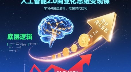 人工智能2.0商业化思维变现课，学习AI底层逻辑，把握时代红利