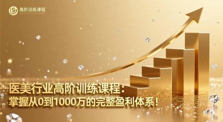 医美行业高阶训练课程:掌握从0到1000万的完整盈利体系!