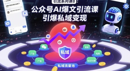 引流系列课8：公众号AI爆文引流课，引爆私域变现