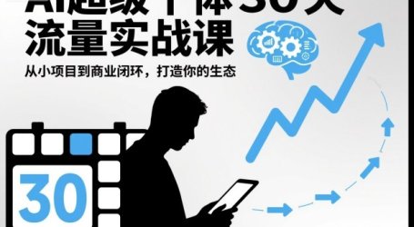 AI超级个体30天流量实战课，从小项目到商业闭环，打造你的生态
