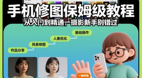 手机修图保姆级教程，从入门到精通，摄影新手别错过