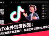 TikTok外贸增长营：低成本获取海外精准客户，实现公域引流到私域成交闭环